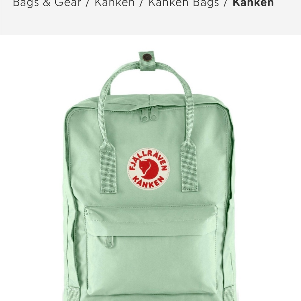 Classic Kånken Fjallraven brand new backpack, mint green color